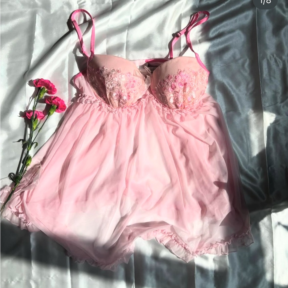 Victoria's Secret Pink Lace Babydoll